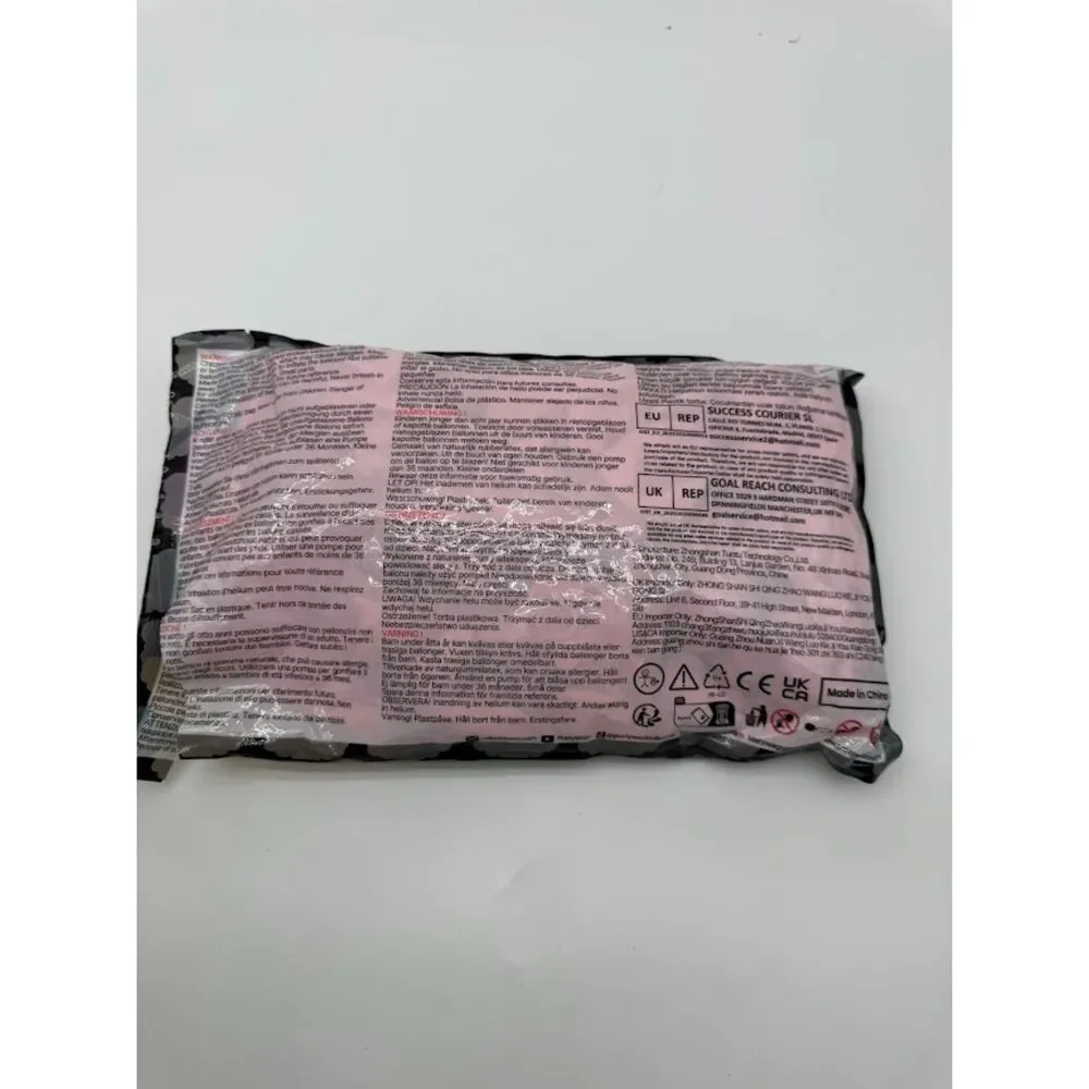 Bag of pink open bag of balloons